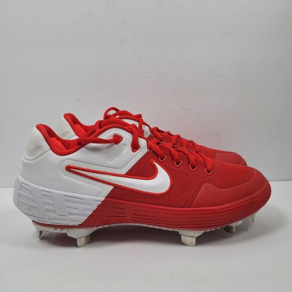 Nike Alpha Huarache Elite 2 Low Men's Red White Cleats CI2226-400 US Size 7 NWB - Picture 3 of 10